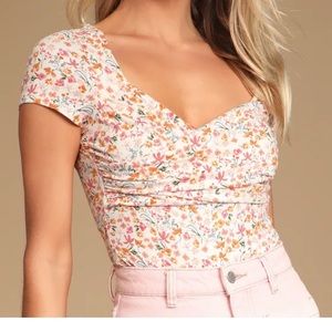 Lulus floral bodysuit